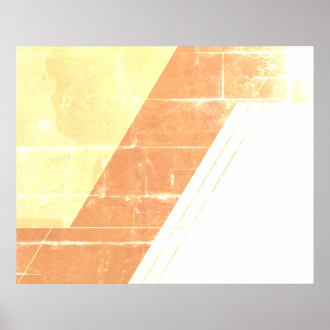 Affiche Dessin abstrait sur marron+beige sur mur de style  (Devant)
