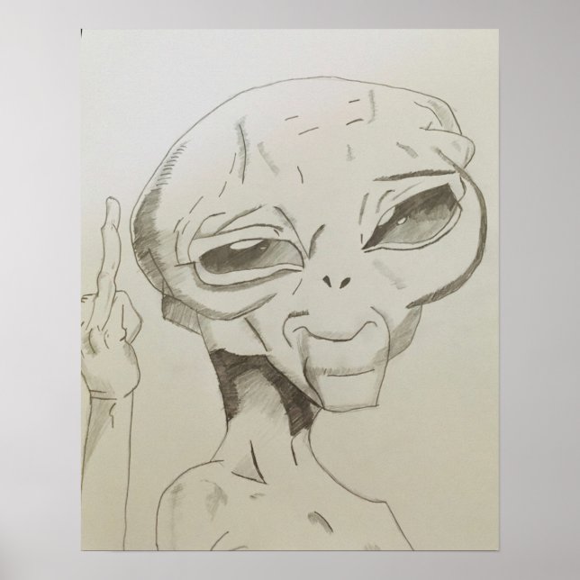Affiche Dessin Alien Paul (Devant)