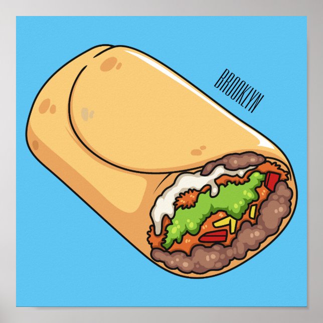 Affiche dessin animé de Burrito (Devant)