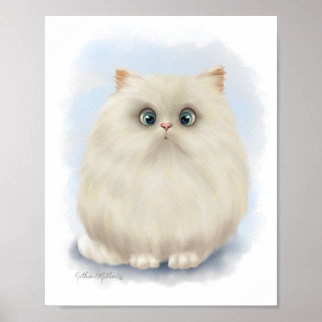 Affiche Dessin animé de chat persan (Devant)