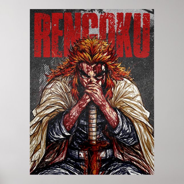 Affiche Dessin animé de croquis texturé sombre (Devant)