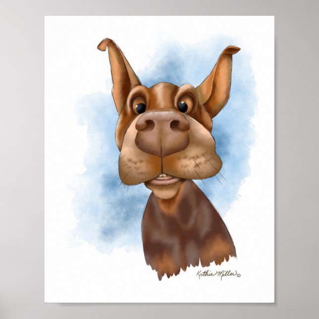 Affiche Dessin animé de Doberman Boop le nez (Devant)