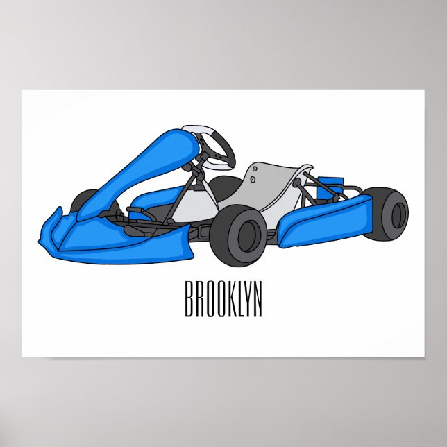 Affiche dessin animé de Kart racing (Devant)