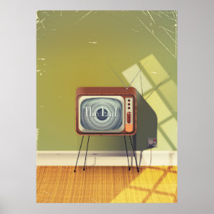 Affiche Dessin animé de la télévision vintage