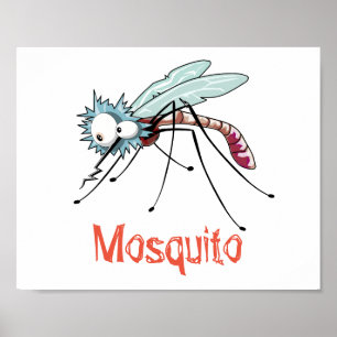Affiche Dessin animé de moustique