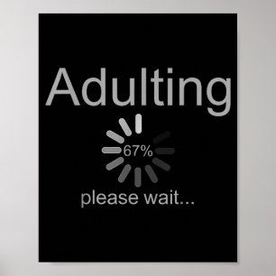 Affiche Dessin animé drôle d'anniversaire 18 ans Fun 67 Me