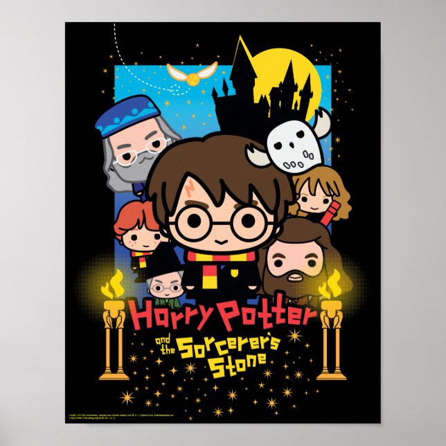 Affiche Dessin animé Harry Potter et la Pierre philosophal (Devant)