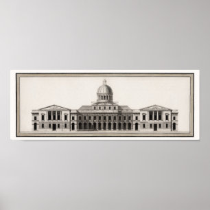 Affiche Dessin architectural du Capitole des États-Unis - 