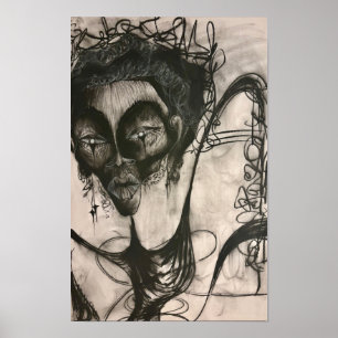 Affiche dessin au fusain