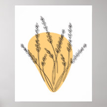 Dessin au trait de branches et de feuilles