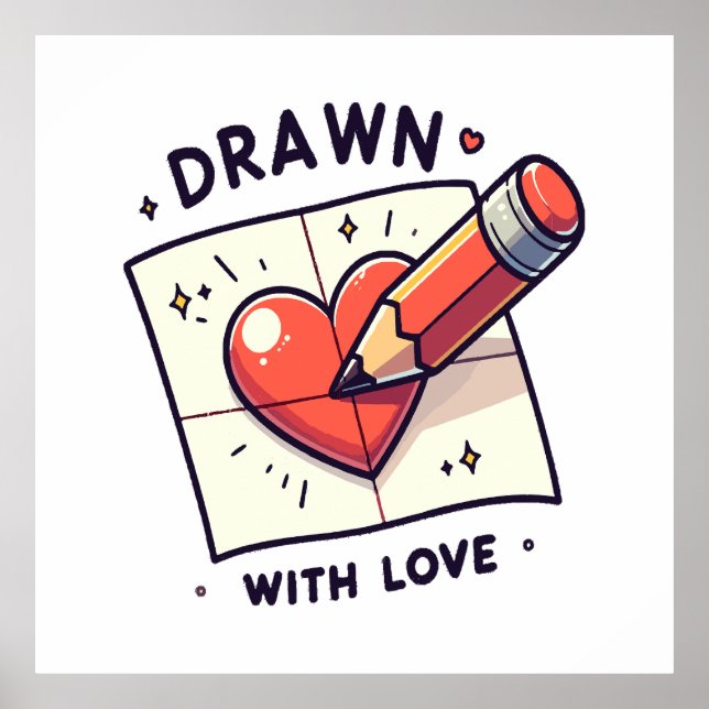 Affiche Dessin avec amour (Devant)