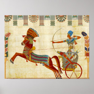 Affiche Dessin coloré de Ramsès II, pharaon de l'Égypte an
