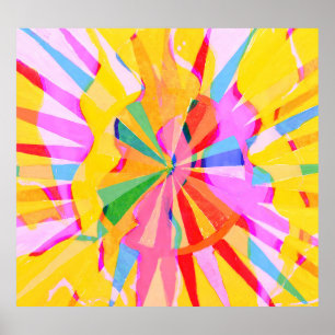 Affiche dessin créatif Abstrait, arrière - plan coloré.