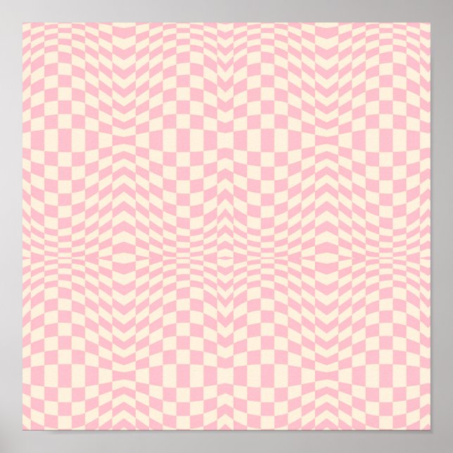 Affiche Dessin damier fou (Devant)