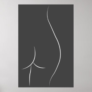 Affiche Dessin de bas minimaliste