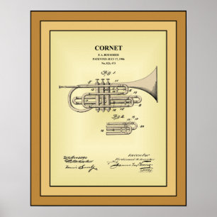 Affiche Dessin de brevet ~ F. A. Acheteur ~ Cornet ~