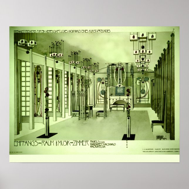 Affiche Dessin de Charles Rennie Mackintosh 1901 (Devant)