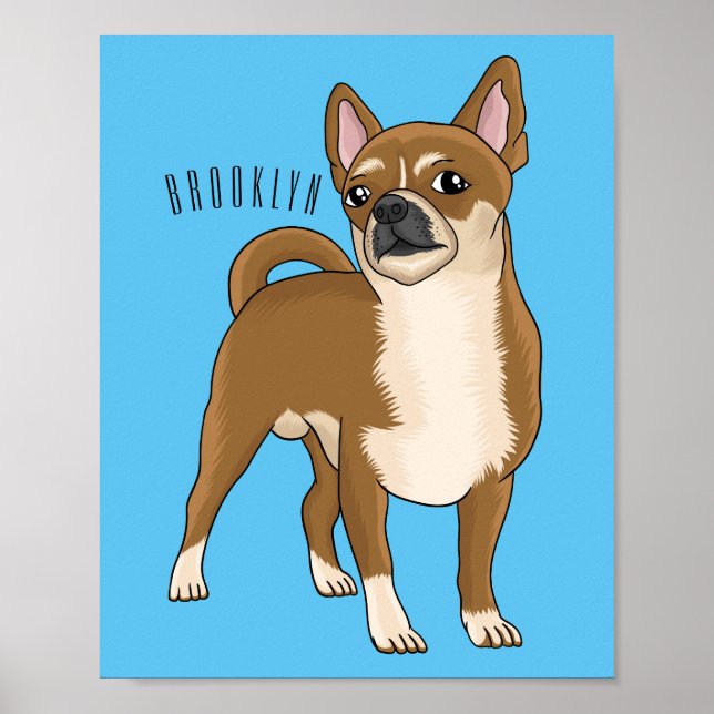 Affiche Dessin de Chihuahua pour chien (Devant)