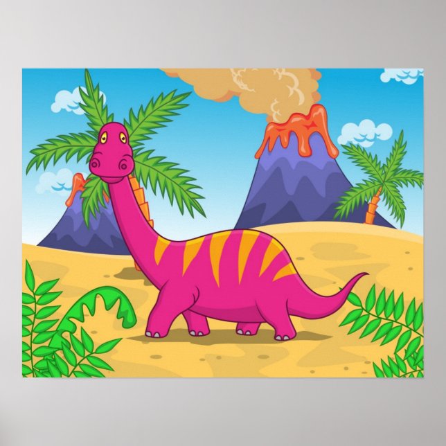 Affiche Dessin de Dinosaur (Devant)