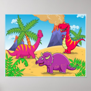 Affiche Dessin de Dinosaur