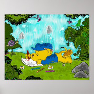 Affiche Dessin De Ferald Par La Cascade