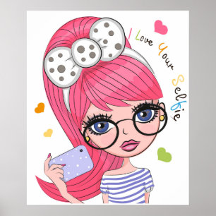 Affiche Dessin de fille