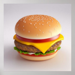 Affiche Dessin de fromage mignon