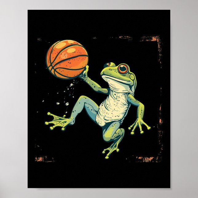 Affiche Dessin de grenouille squelette Toad amateur de squ (Devant)