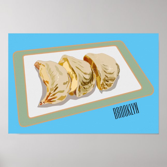Affiche Dessin de Jiaozi / Chinese dumplings (Devant)