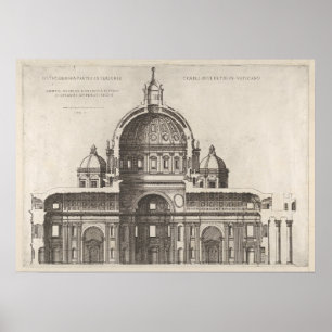 Affiche Dessin de la cathédrale du Vatican