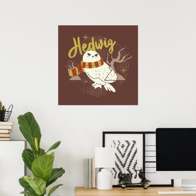 Affiche Dessin de la forêt fantaisiste d'Hedwig (Bureau à domicile)