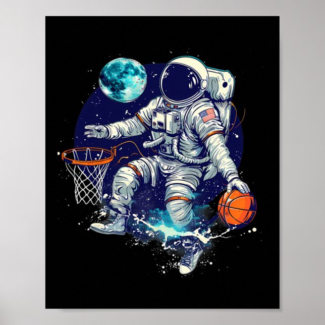Affiche Dessin de l'astronaute Sketll Lover (Devant)