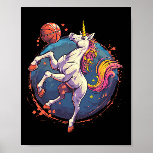 Affiche Dessin de licorne squelette amateur de cerceau squ