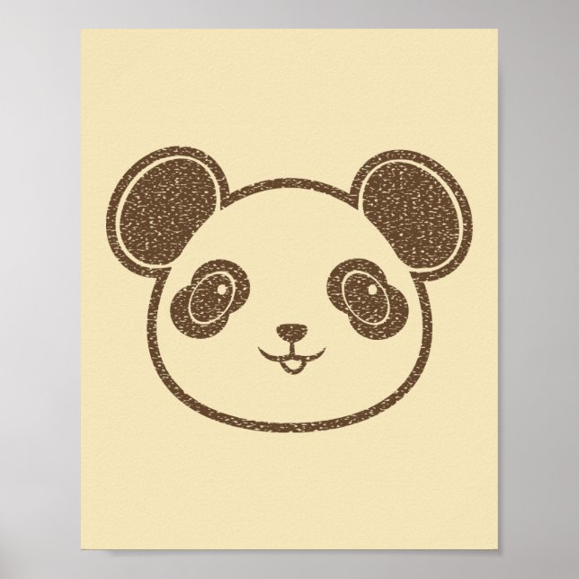 Affiche Dessin de panda mignon (Devant)