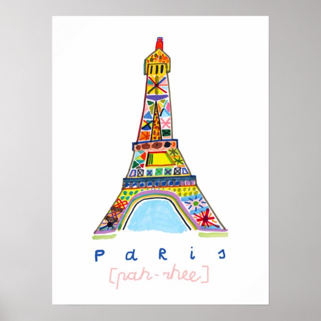Affiche Dessin de Paris en bulle (Devant)