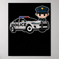 Dessin de police de voiture policier cadeau