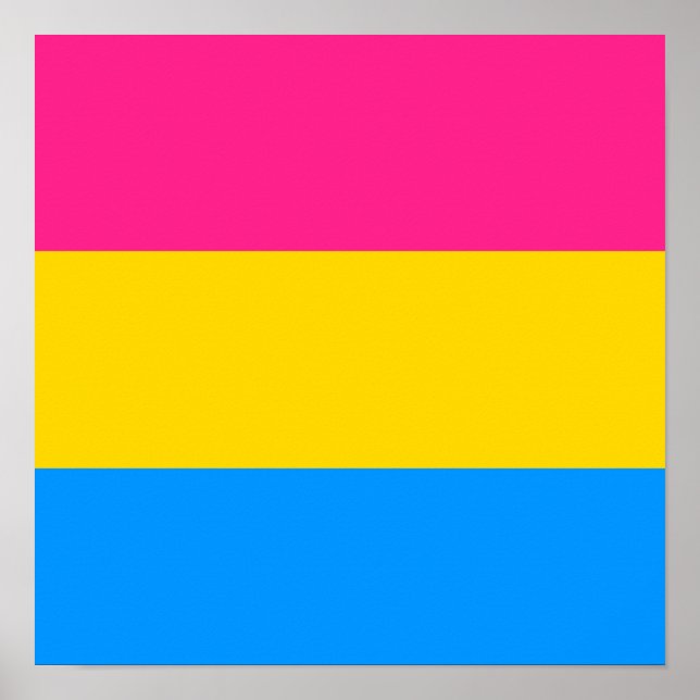 AFFICHE DESSIN DE RAYURES DE FIERTE PANSEXUELLE (Devant)