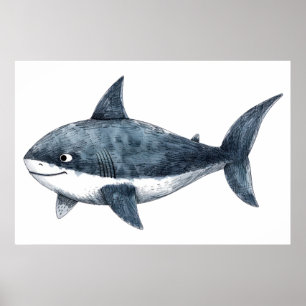 Affiche Dessin de requin