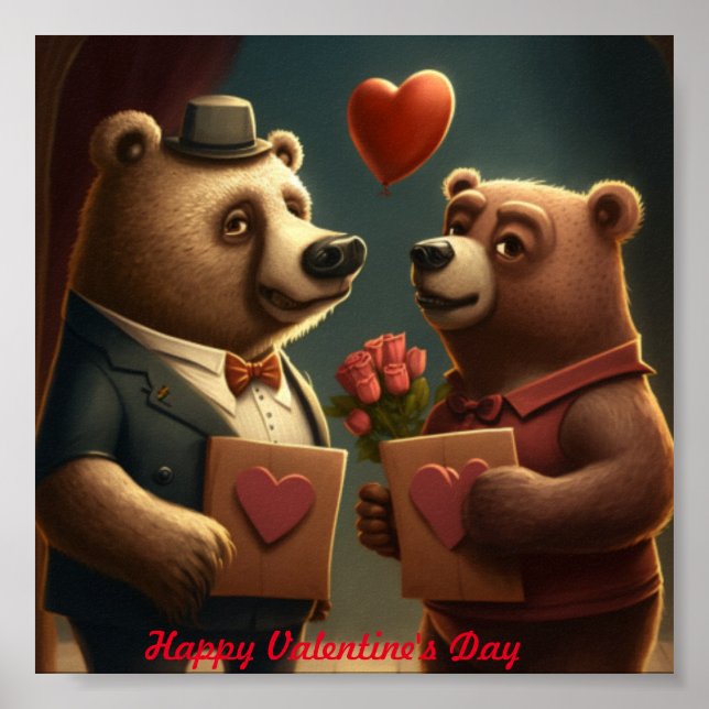 Affiche Dessin de Saint Valentin (Devant)