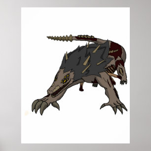 Affiche Dessin de SCP-682 - Fondation SCP