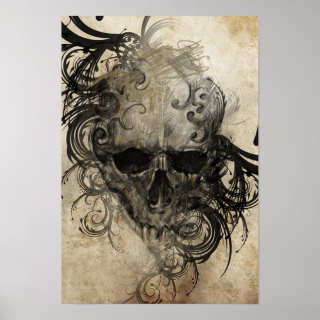 Affiche Dessin De Tatouage, Illustration Faite À La Main (Devant)