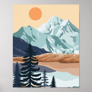 Affiche Dessin de trait de feuillage