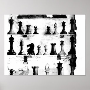 Affiche Dessin des Chessmen de Staunton