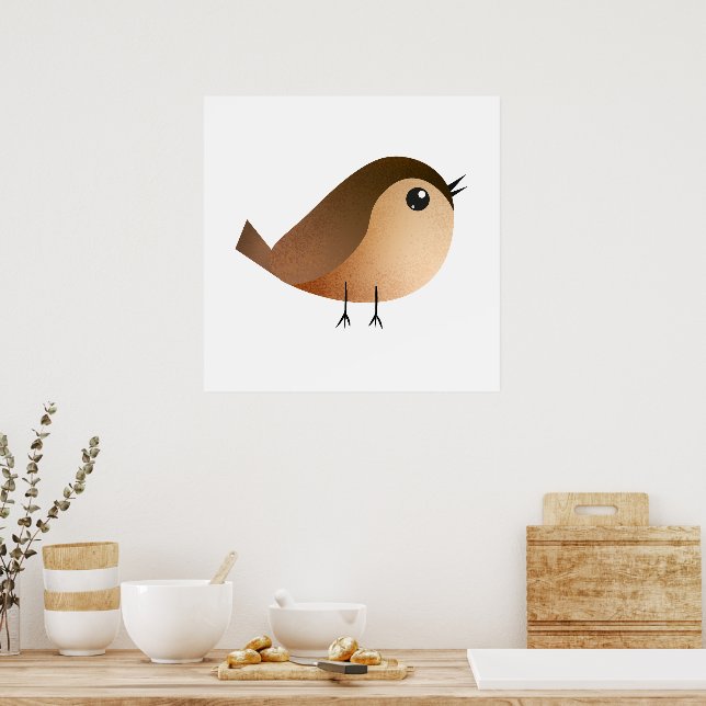 Affiche Dessin d'Oiseau de Bruant (Cuisine)