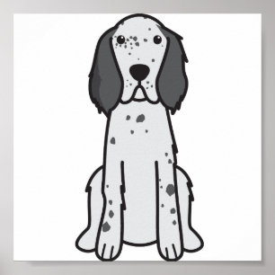 Affiche Dessin du chien de Setter anglais