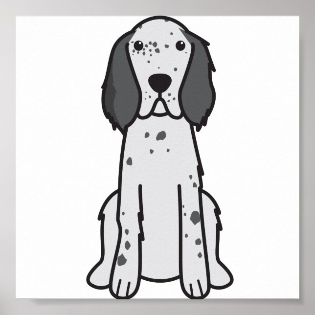 Affiche Dessin du chien de Setter anglais (Devant)
