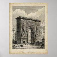Dessin du monument de la Porte Saint-Denis