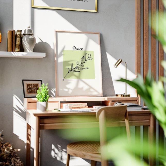 Affiche Dessin d'une branche d'olivier (Créateur téléchargé)