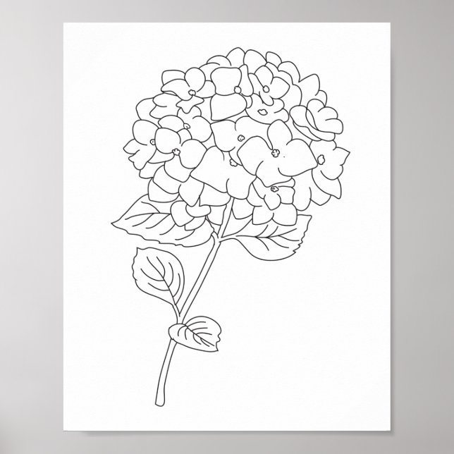 Affiche dessin d'une ligne (Devant)