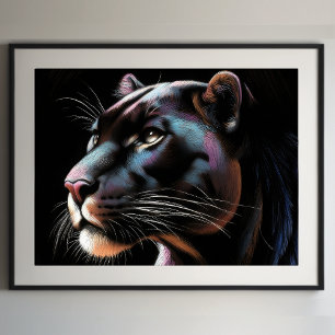 Affiche Dessin dur Pastel Black Panther II